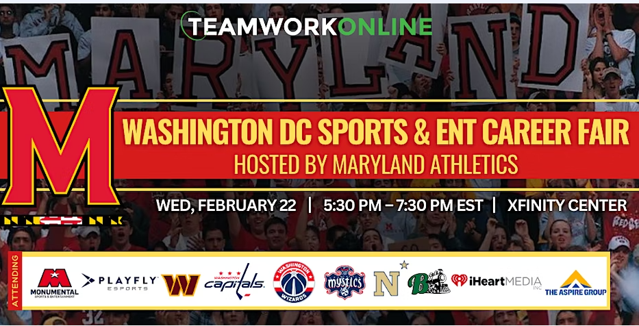 Washington DC Sports & ENT Career Fair by Maryland Athletics Washington United States